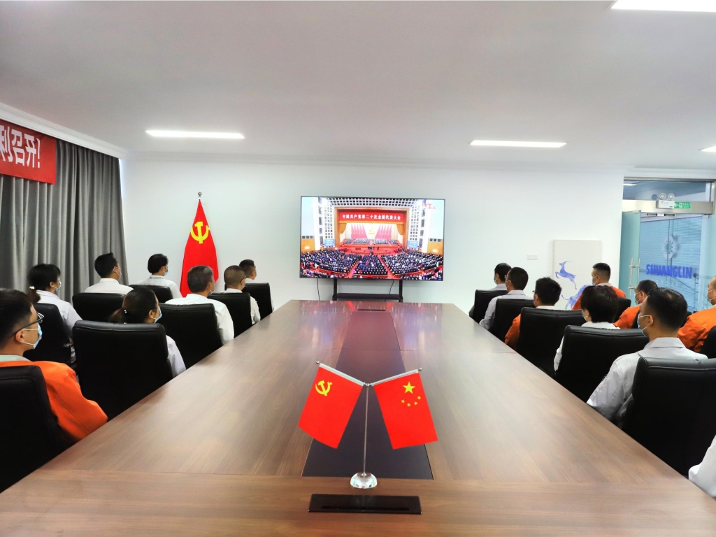恒峰g22宽大干部员工满怀激情收看党的二十大开幕盛况